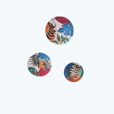 بشقاب دیوارکوب سفالی طرح کلاسیک مجموعه 3 عددی