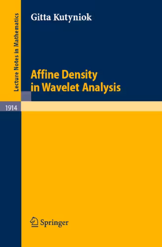 خرید و دانلود نسخه کامل کتاب Affine Density in Wavelet Analysis