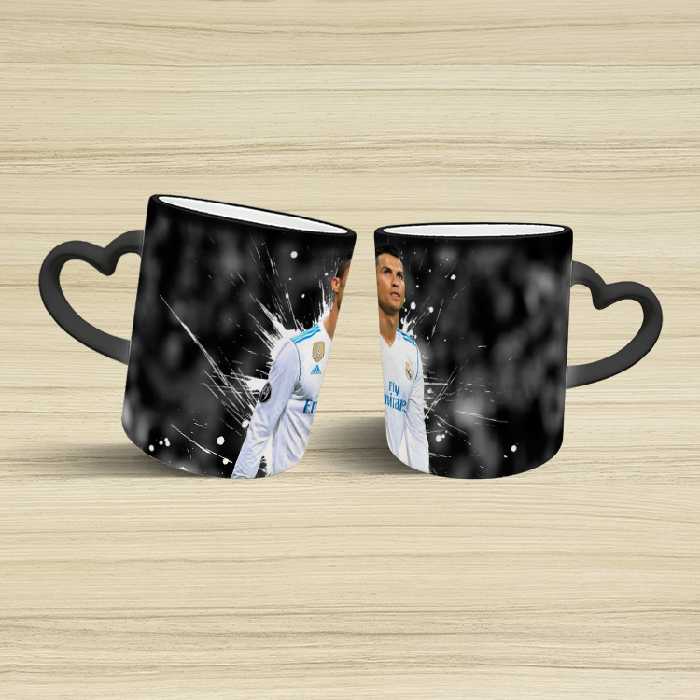 ماگ حرارتی مدل دسته قلبی اکلیلی طرح رونالدو کد 18