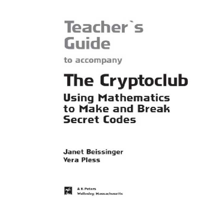 خرید و دانلود نسخه کامل کتاب The Cryptoclub Teachers Guide