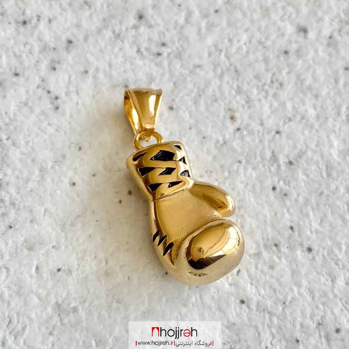 اطلاعات ، قیمت و خرید پلاک گردنی استیل طرح دستکش بوکس طلایی کد D429
