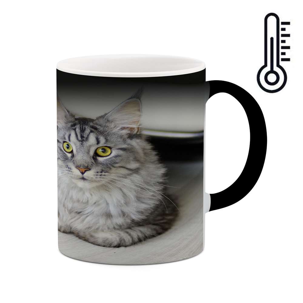 ماگ حرارتی کاکتی طرح گربه مدل mgh17981