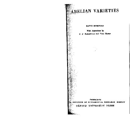 خرید و دانلود نسخه کامل کتاب Abelian varieties