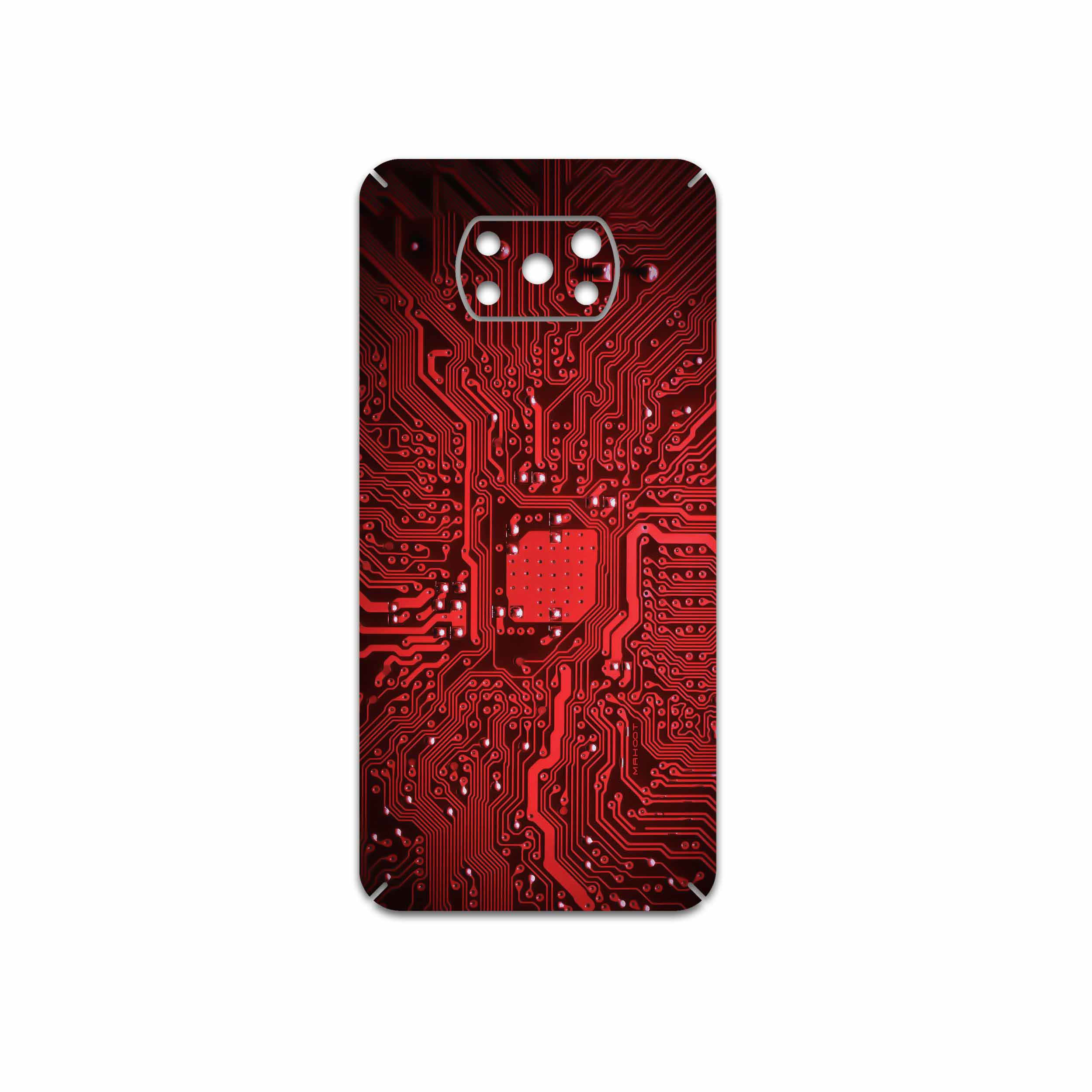 برچسب پوششی ماهوت مدل Red-Printed-Circuit-Board مناسب برای گوشی موبایل شیائومی Poco X3 Pro