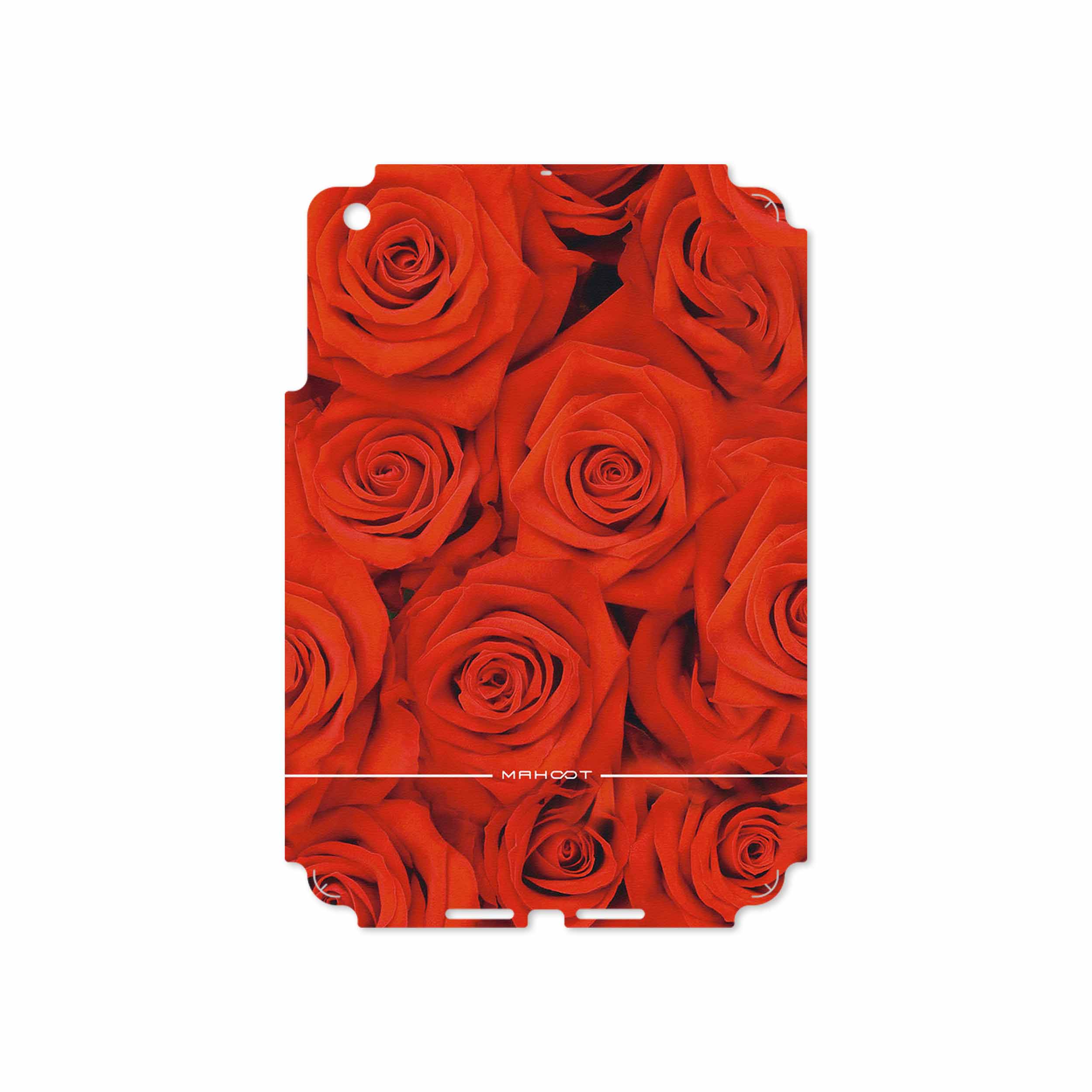 برچسب پوششی ماهوت مدل Red-Flower مناسب برای تبلت اپل iPad mini 2012 A1432