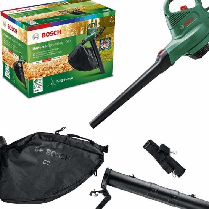 بلوور و برگ جمع کن بوش (دمنده و مکنده)  مدل GardenTidy3000  ( اصل بوش 3 سال گارانتی تعویض شرکتی)