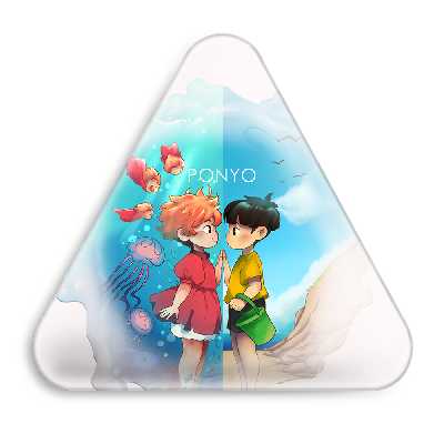 پیکسل خندالو طرح انیمه پونیو و سوسوکه مدل مثلثی کد 4895