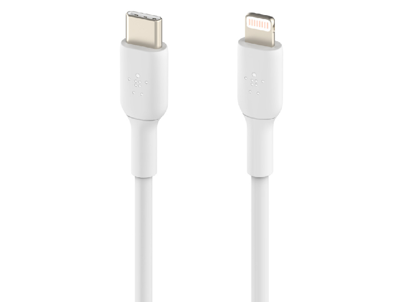 کابل فست شارژ تایپ سی به لایتنینگ بلکین مدل CAA003bt01MWH به طول 1 متر