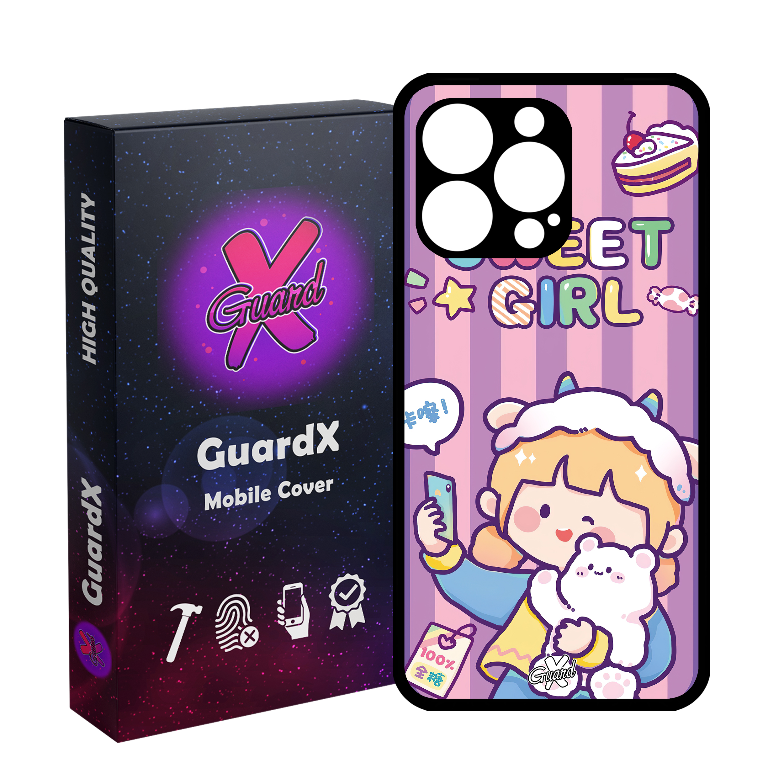 کاور گارد ایکس طرح دختر مدل Glass10518 مناسب برای گوشی موبایل اپل iPhone 13 Pro