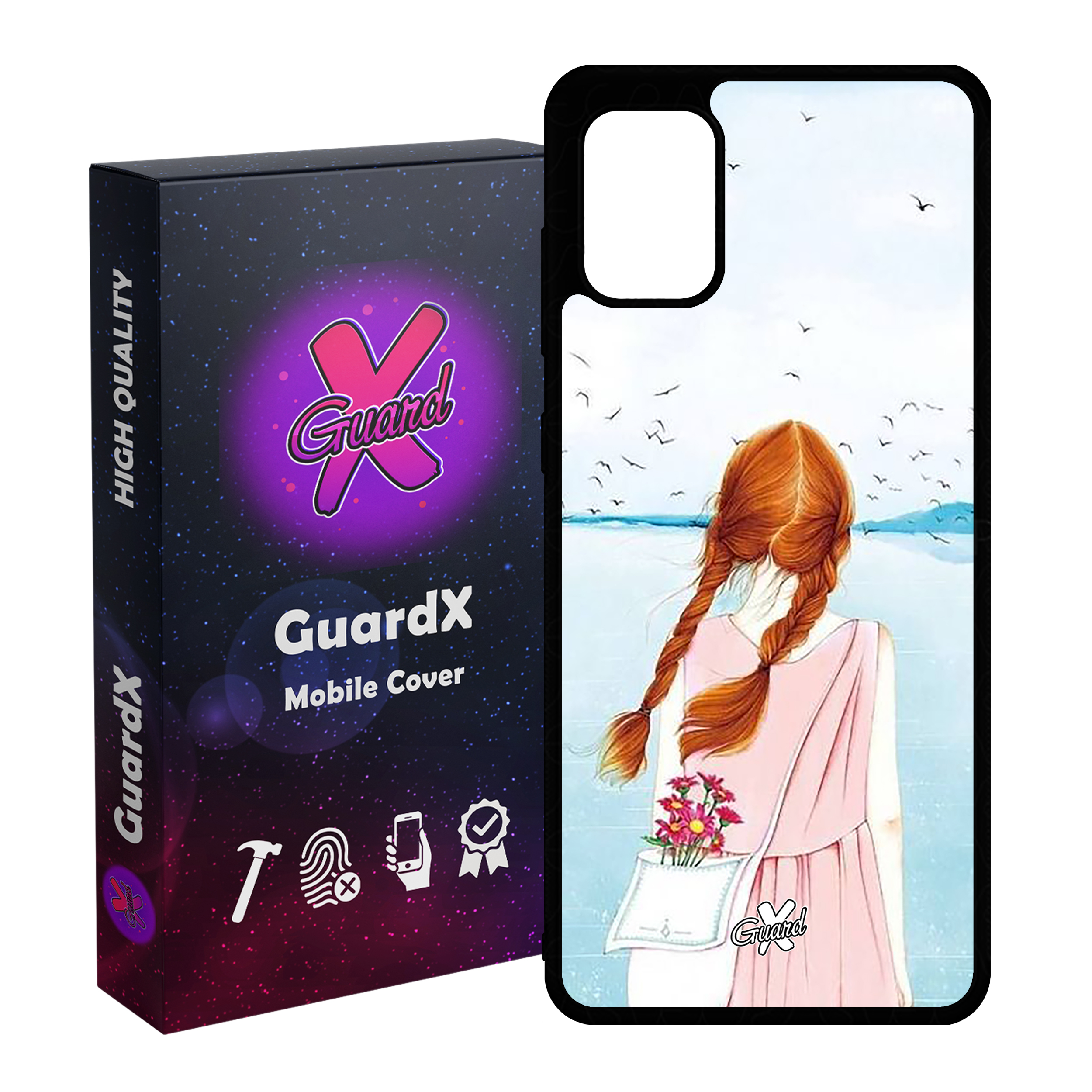 کاور گارد ایکس طرح دختر مدل Glass10213 مناسب برای گوشی موبایل سامسونگ Galaxy A31