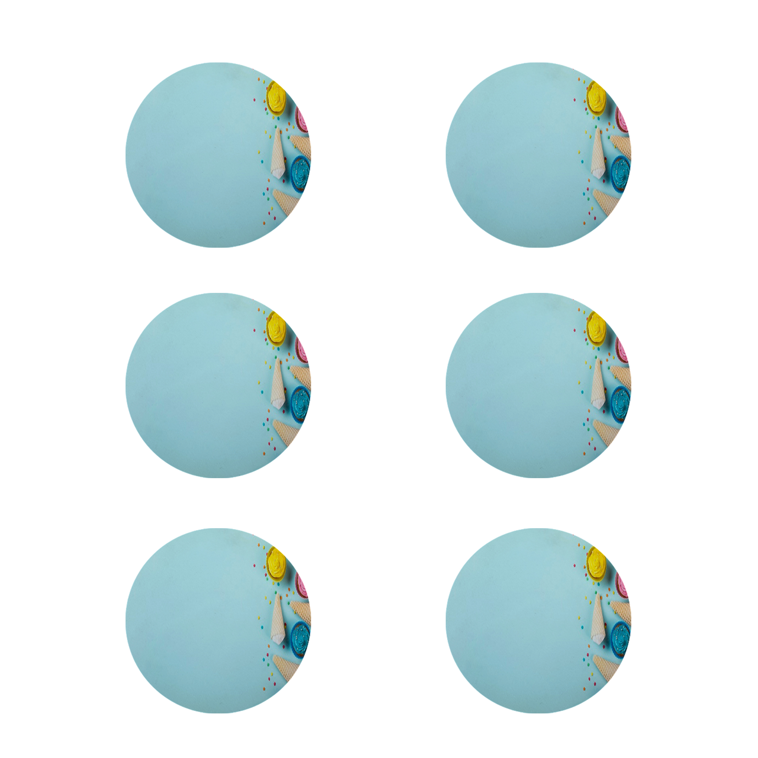 زیر لیوانی طرح بستنی کد 8102 بسته 6 عددی