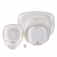 سرویس غذاخوری 27 پارچه چینی زرین مدل مونت کارلو طلایی