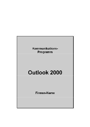 خرید و دانلود نسخه کامل کتاب Outlook 2000. Firmen-Name