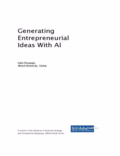 خرید و دانلود نسخه کامل کتاب Generating Entrepreneurial Ideas With AI
