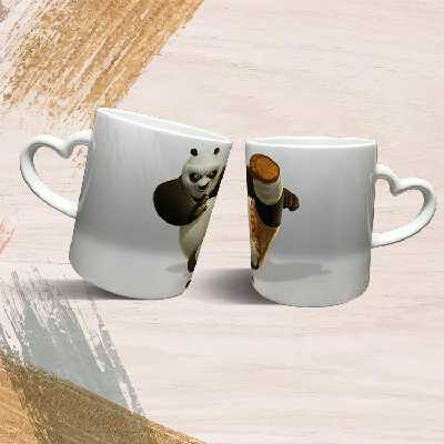 ماگ مدل دسته قلبی طرح پاندا کنگ فو کار کد 35