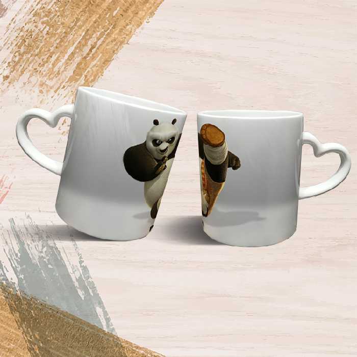 ماگ مدل دسته قلبی طرح پاندا کنگ فو کار کد 35