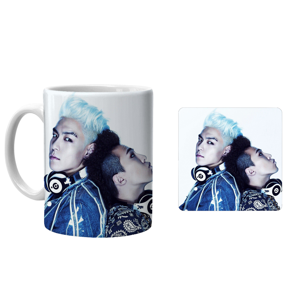 ماگ طرح گروه بیگ بنگ bigbang کد xa16 به همراه زیر لیوانی