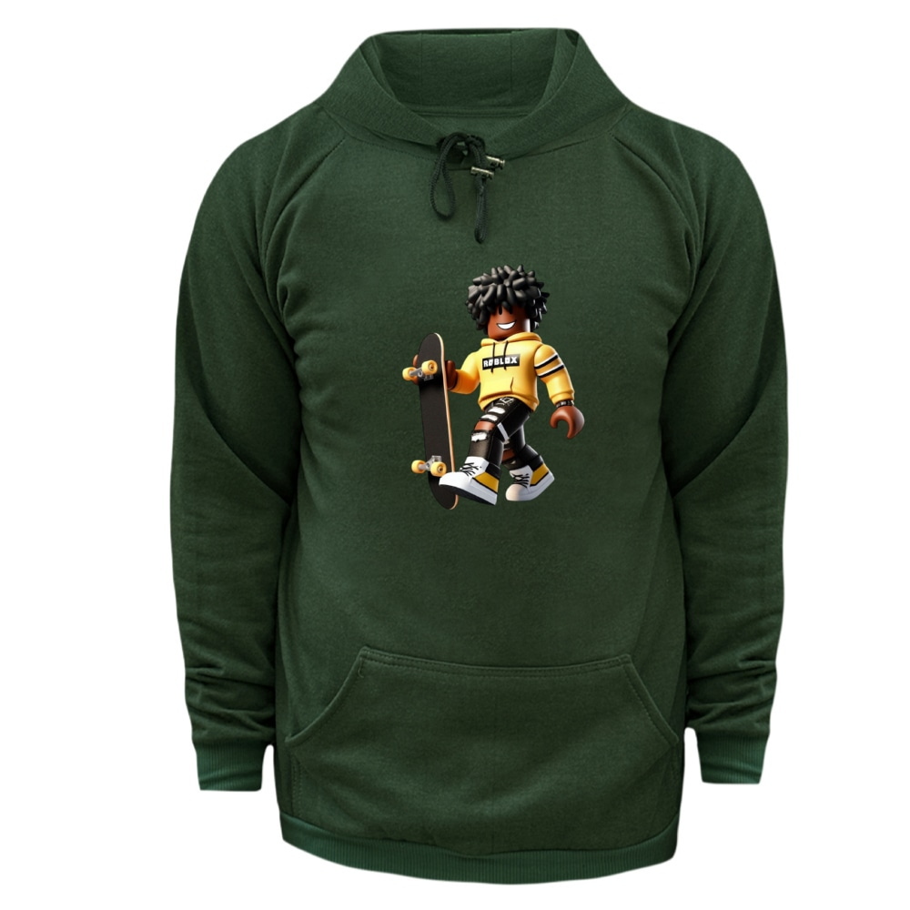 هودی زنانه مدل روبلاکس و اسکیت کد 2 رنگ یشمی