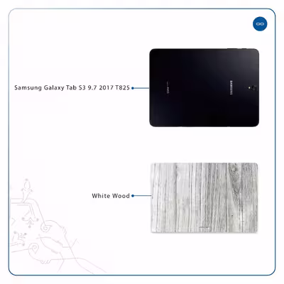 برچسب پوششی ماهوت مدل White Wood مناسب برای تبلت سامسونگ Galaxy Tab S3 9.7 2017 T825