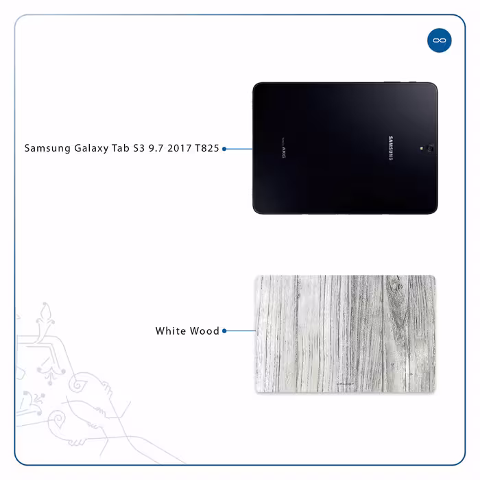 برچسب پوششی ماهوت مدل White Wood مناسب برای تبلت سامسونگ Galaxy Tab S3 9.7 2017 T825