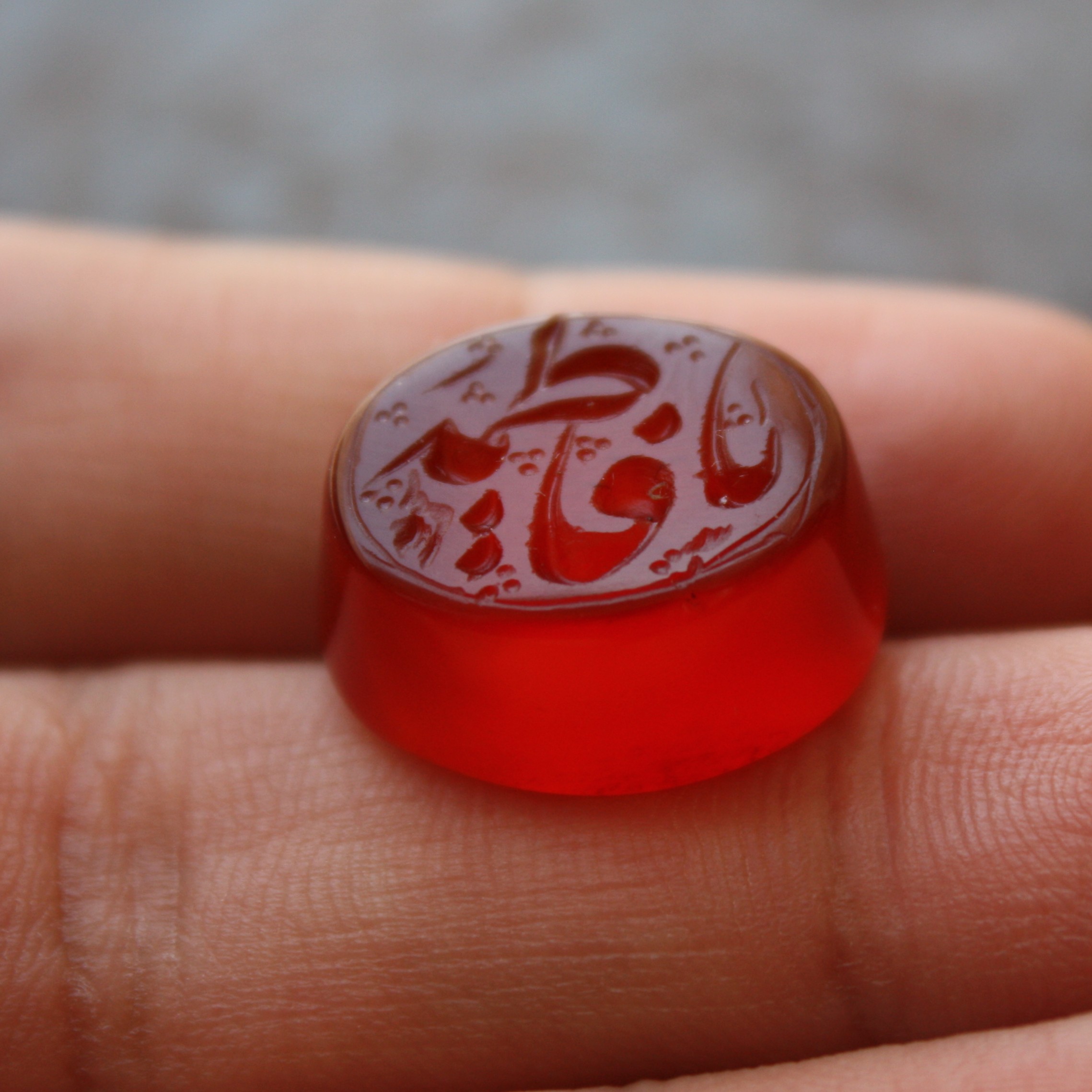 عقیق خطی خراسان کار دست نگین اصل و معدنی و فوق العاده زیبا کد 370