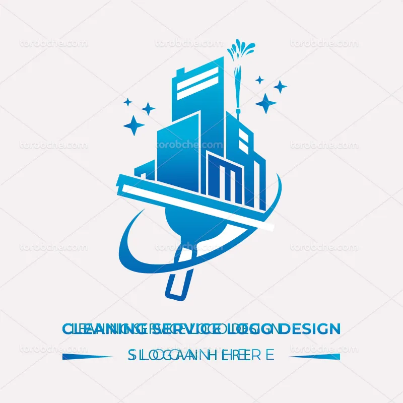 وکتور لوگو خدمات نظافتی برای طراحی تبلیغاتی | گرافیک با طعم تربچه