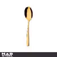 قاشق چای خوری ناب استیل 6 پارچه مدل فلورانس طلایی