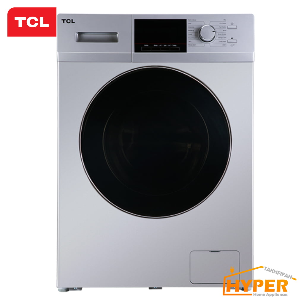 ماشین لباسشویی تی سی ال TWM-904SBI نقره ای 9 کیلویی