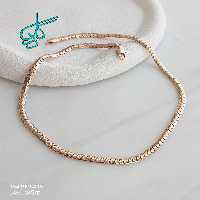 خرید زنجیر ماری ژوپینگ ضد حساسیت رنگ ثابت آبکاری شده رنگ طلایی کیفیت عالی کد 1415161 - ردگل
