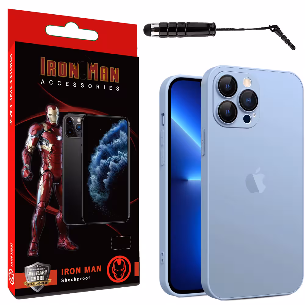 کاور آیرون من مدل Classico PRO مناسب برای گوشی موبایل اپل iPhone 12 PRO MAX به همراه قلم لمسی