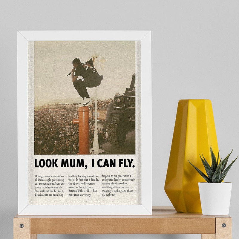 تابلو صبا طرح مدل تراویس اسکات کد S1425bw | دنیای قاب