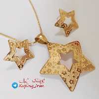 نیم ست ژوپینگ Xuping طرح ستاره بدون زنجیر شامل گوشواره و آویز گردنبند