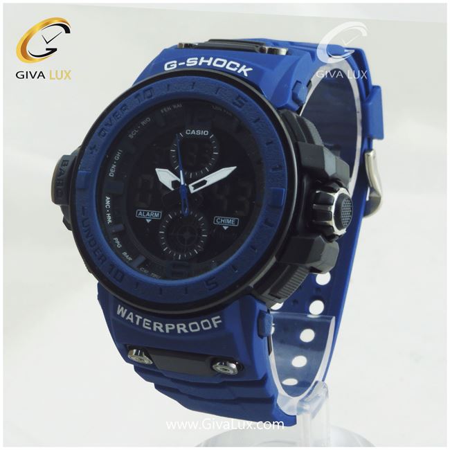 ساعت مچی اسپرت کاسیو جیشاک G-shock دو زمانه سرمه ای