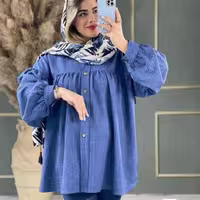 مانتو اسپرت زنانه نخی صوفیا مدل قواره دار باران تا سایز پنجاه
