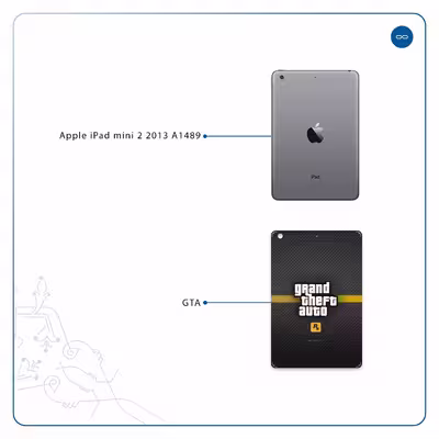 برچسب پوششی ماهوت مدل Gta-Game مناسب برای تبلت اپل iPad mini 2 2013 A1489