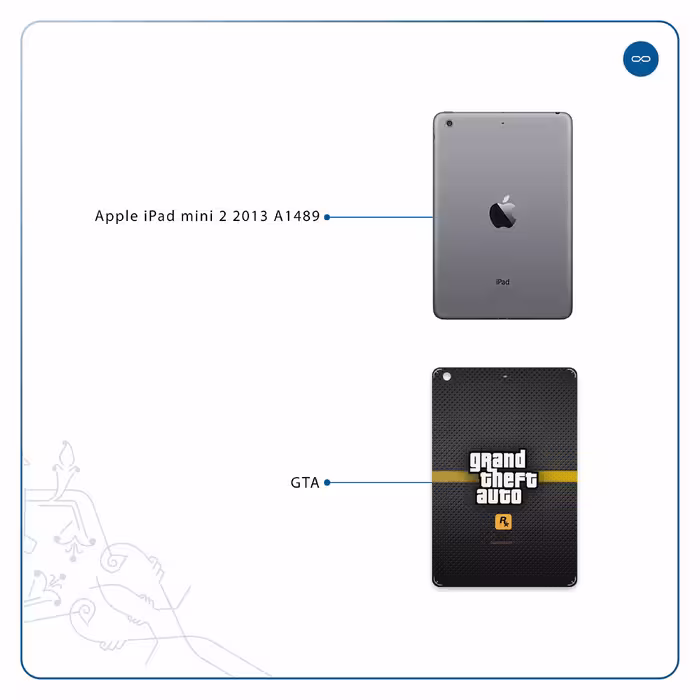 برچسب پوششی ماهوت مدل Gta-Game مناسب برای تبلت اپل iPad mini 2 2013 A1489