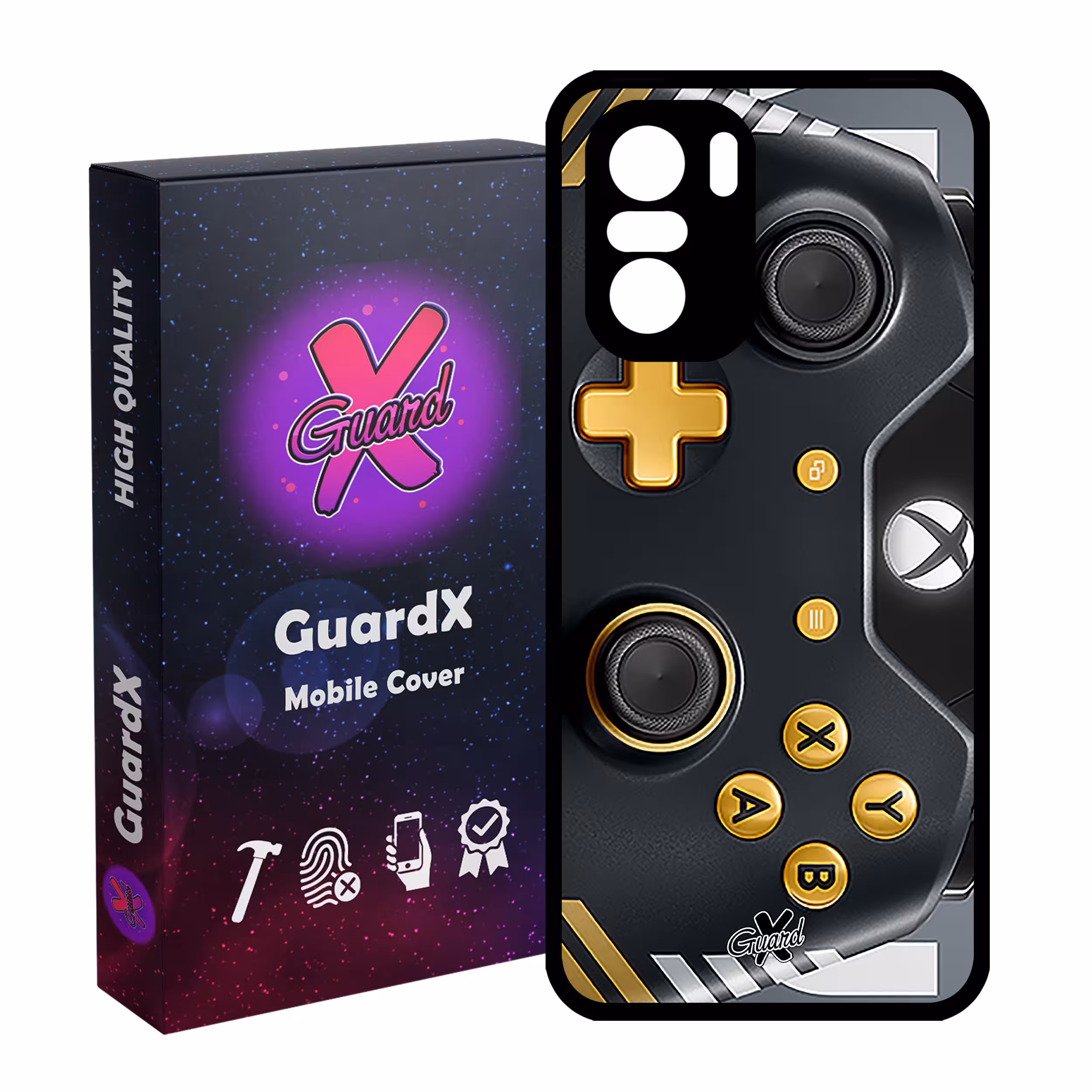 کاور گارد ایکس طرح XBox Conroller مدل Glass10090 مناسب برای گوشی موبایل شیائومی Poco F3/MI 11X/MI 11X Pro/Redmi K40/K40 Pro