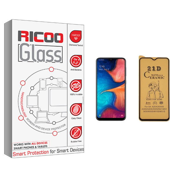 محافظ صفحه نمایش سرامیکی ریکوو مدل  HD مناسب برای گوشی موبایل سامسونگ Galaxy A20 | کالا برتری