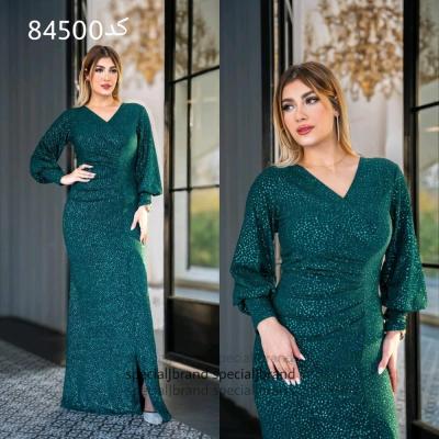 پیراهن مهمانی زنانه لمه پولکی مدل ماکسی کژیان
