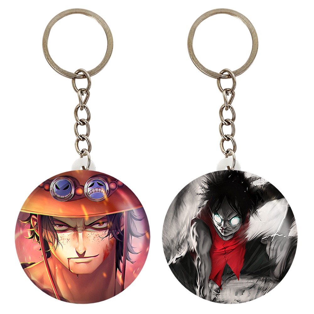 جاکلیدی خندالو مدل مانکی دی لوفی و پرتگاس دی ایس انیمه وان پیس کد 1142911439 مجموعه 2 عددی