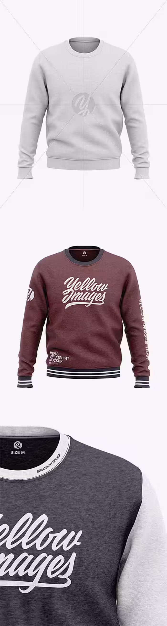 دانلود Men’s Heather Crew Neck Sweatshirt – Front View