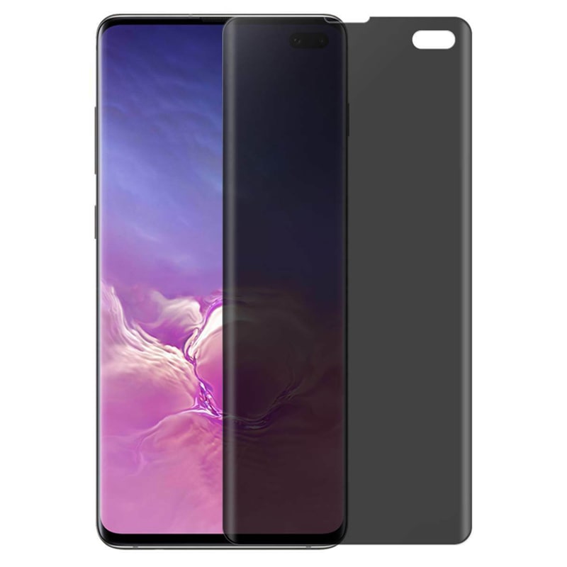 گلس یو وی پرایوسی مناسب برای گوشی Samsung Galaxy S10 Plus مدل شیشه ای خمیده با قابلیت امنیتی UV Privacy Korean Glass