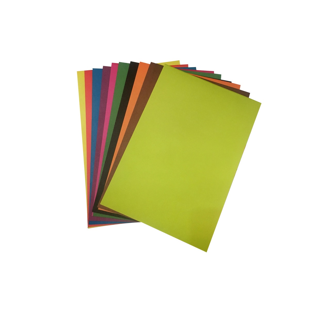 مقوا 10 رنگ دو رو رنگی بسته 100 عددی سایز 50*35