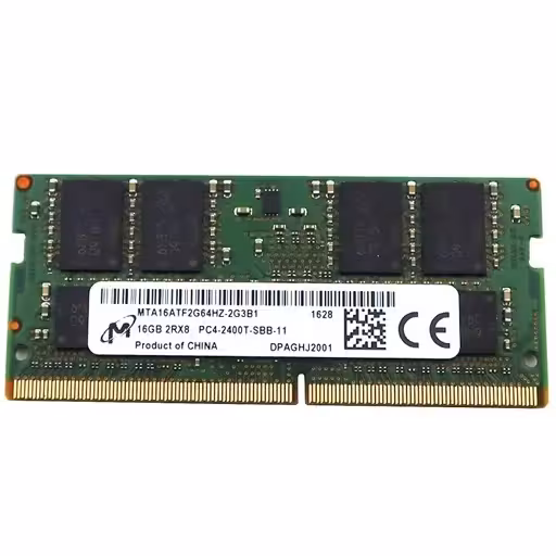 رم لپ تاپ DDR4 دوکاناله 2400 مگاهرتز CL17 میکرون مدل PC4-2400T ظرفیت 16 گیگابایت