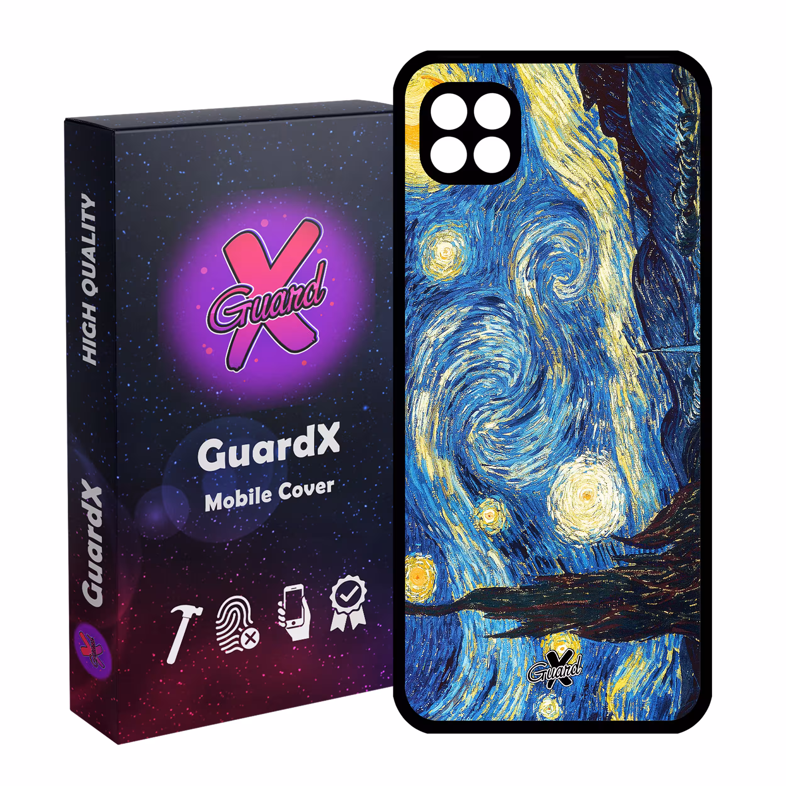 کاور گارد ایکس طرح Starry Night مدل Glass10110 مناسب برای گوشی موبایل سامسونگ Galaxy A22 5G