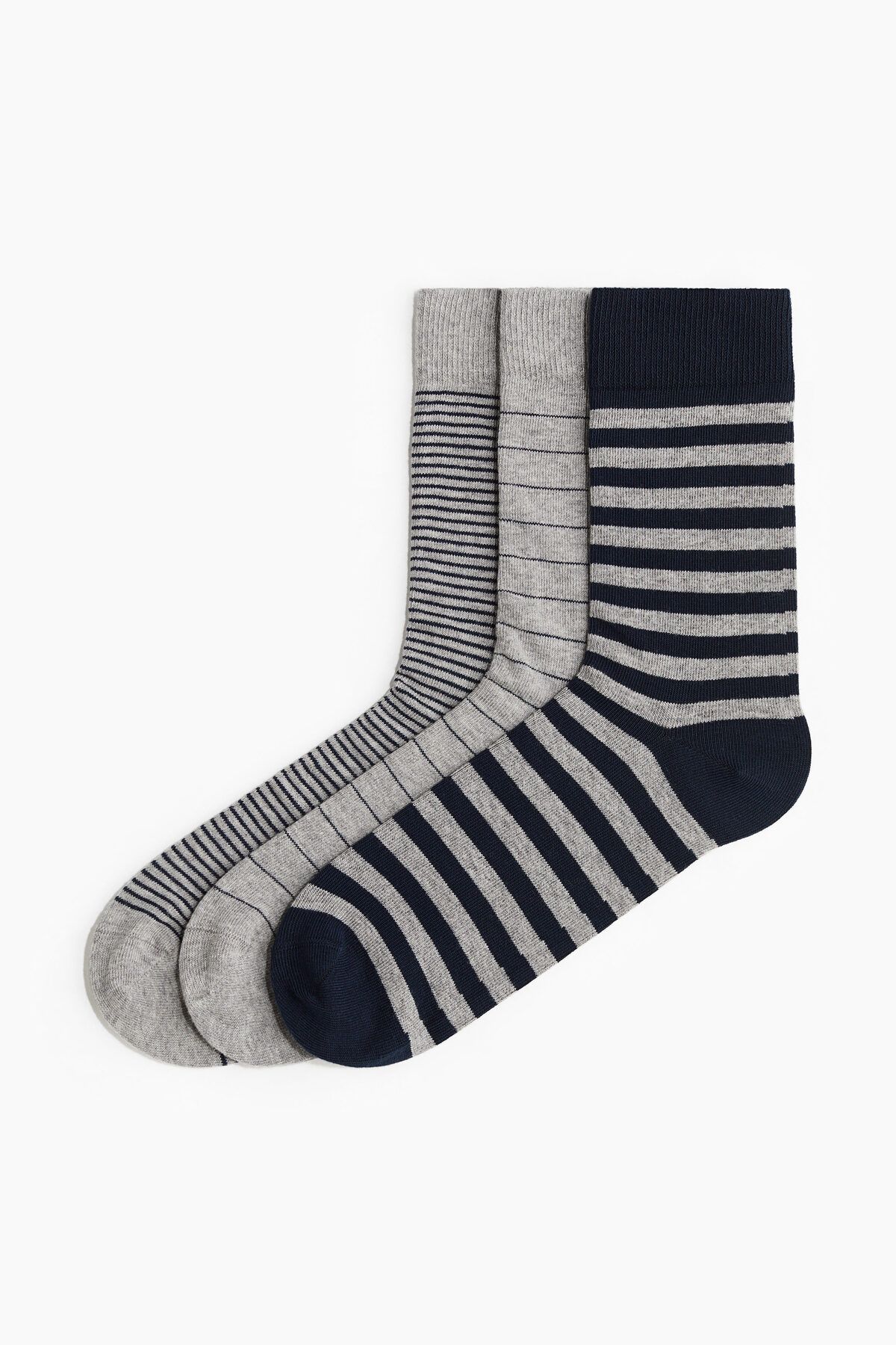 جوراب خاکستری مردانه 3 قطعه اورجینال H M H&amp;M