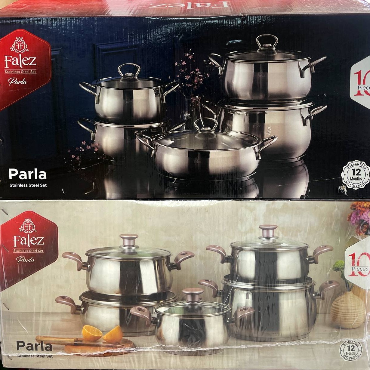 سرویس قابلمه ترک 10پارچه استیل برند فالزfalez