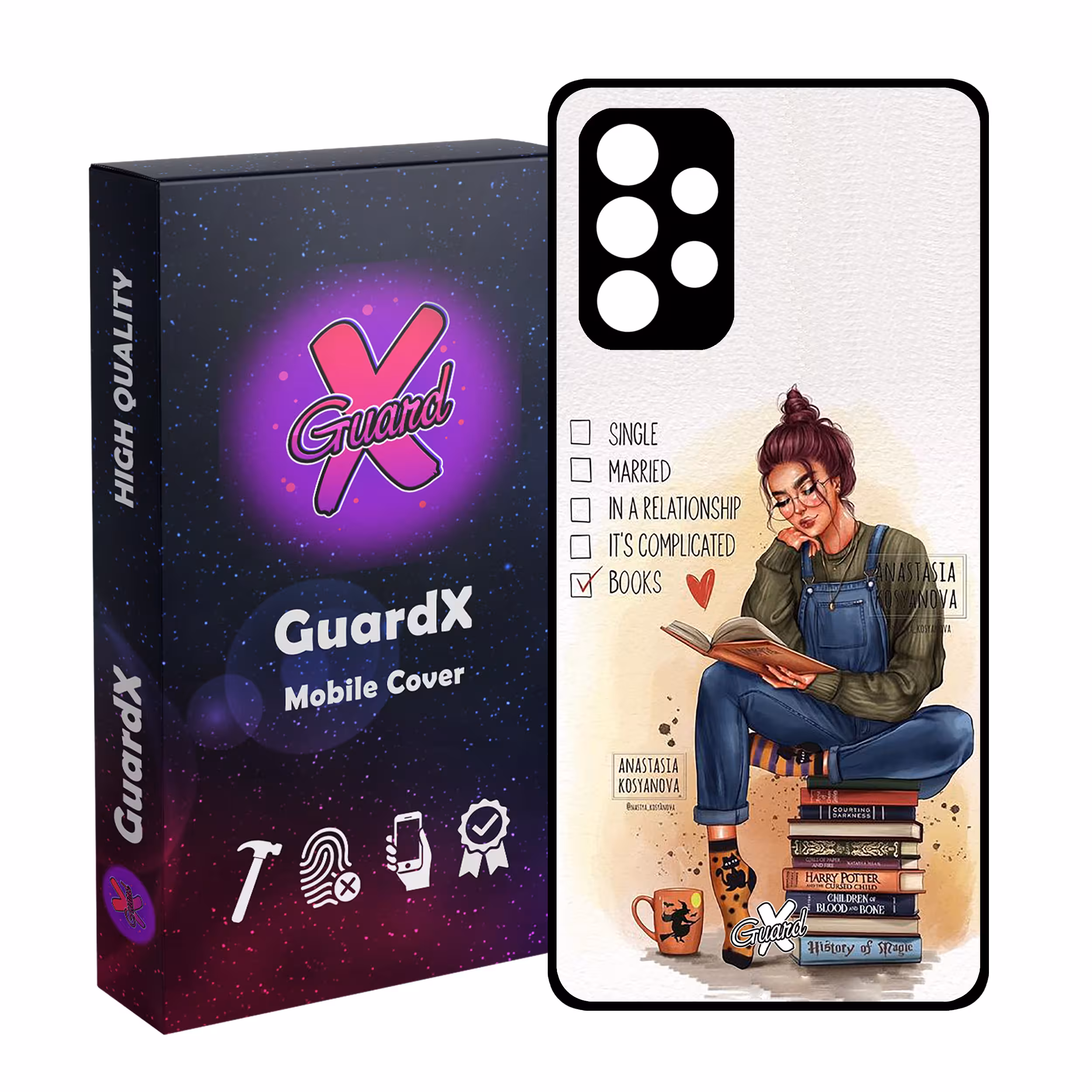 کاور گارد ایکس طرح دختر مدل Glass10286 مناسب برای گوشی موبایل سامسونگ Galaxy A72