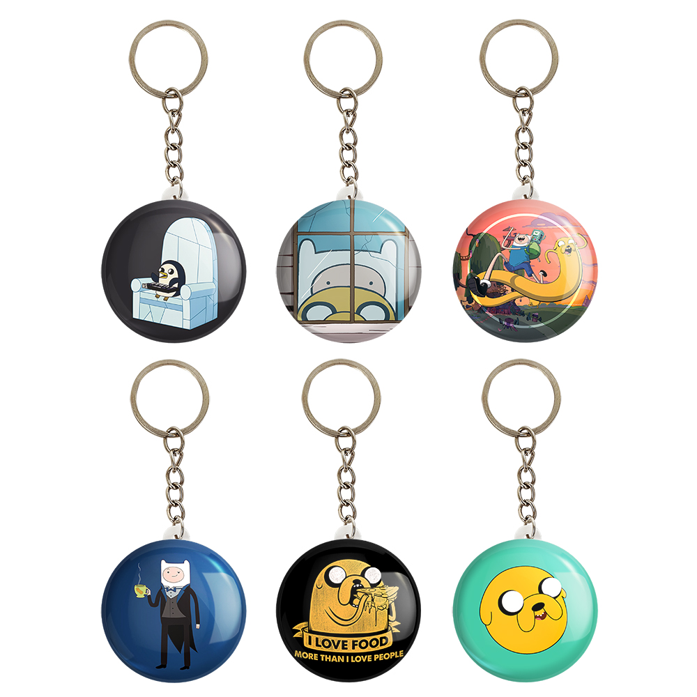 جاکلیدی خندالو مدل وقت ماجراجویی Adventure Time کد 1237A مجموعه 6 عددی