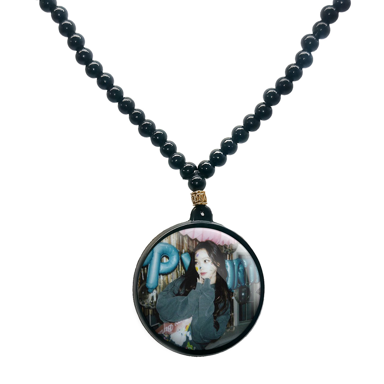 گردنبند پرمانه طرح aespa کد pmd.18467 مدل دو طرفه